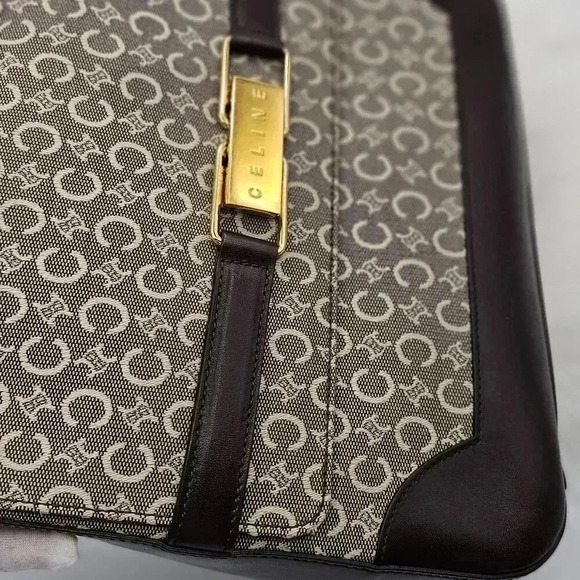 Celine Toile Carriage Leather Shoulder Bag - Picture 10 of 17